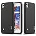 J&D Case Compatible for LG Tribute HD Case, Heavy Duty [Dual Layer] Hybrid Shock Proof Protective Rugged Bumper Case for LG Tribute HD Case - Black