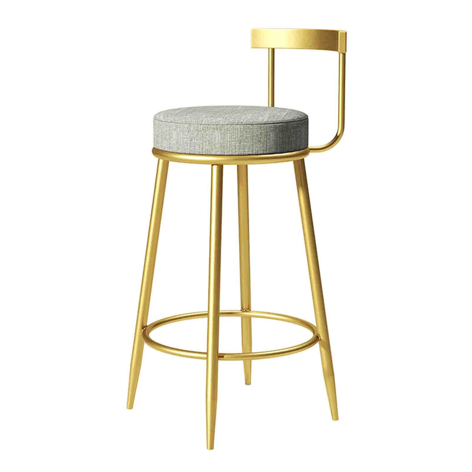 Tabouret de bar lin gris chaises rembourrées douces tabourets haut salon