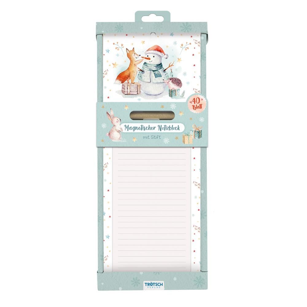 Trötsch Notizblock mit Stift und Magnet Winterwald: Notizblock Geschenk Geschenkidee Erinnerungen (Winterwald Motive)