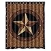 Western Texas Star Polyester Bathroom Shower Curtain 60(W)x72(H)-Inch Comfortable For Life