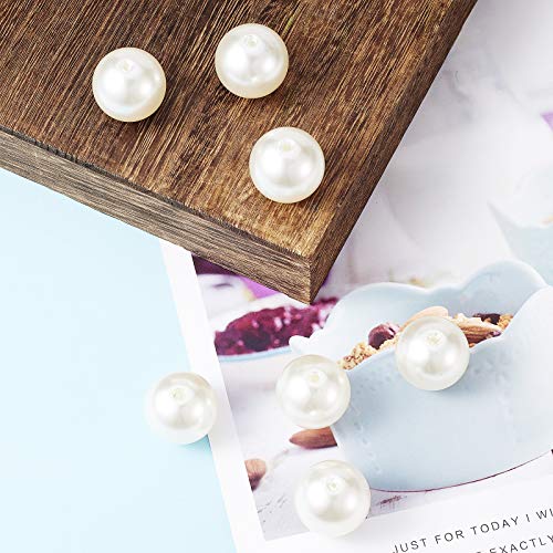 Airssory 10 Pcs Imitated Faux Pearl Acrylic Plastic Large Loose Beads Round Creamy White Bead in Bulk for Jewellery Making DIY Craftings - Image 2
