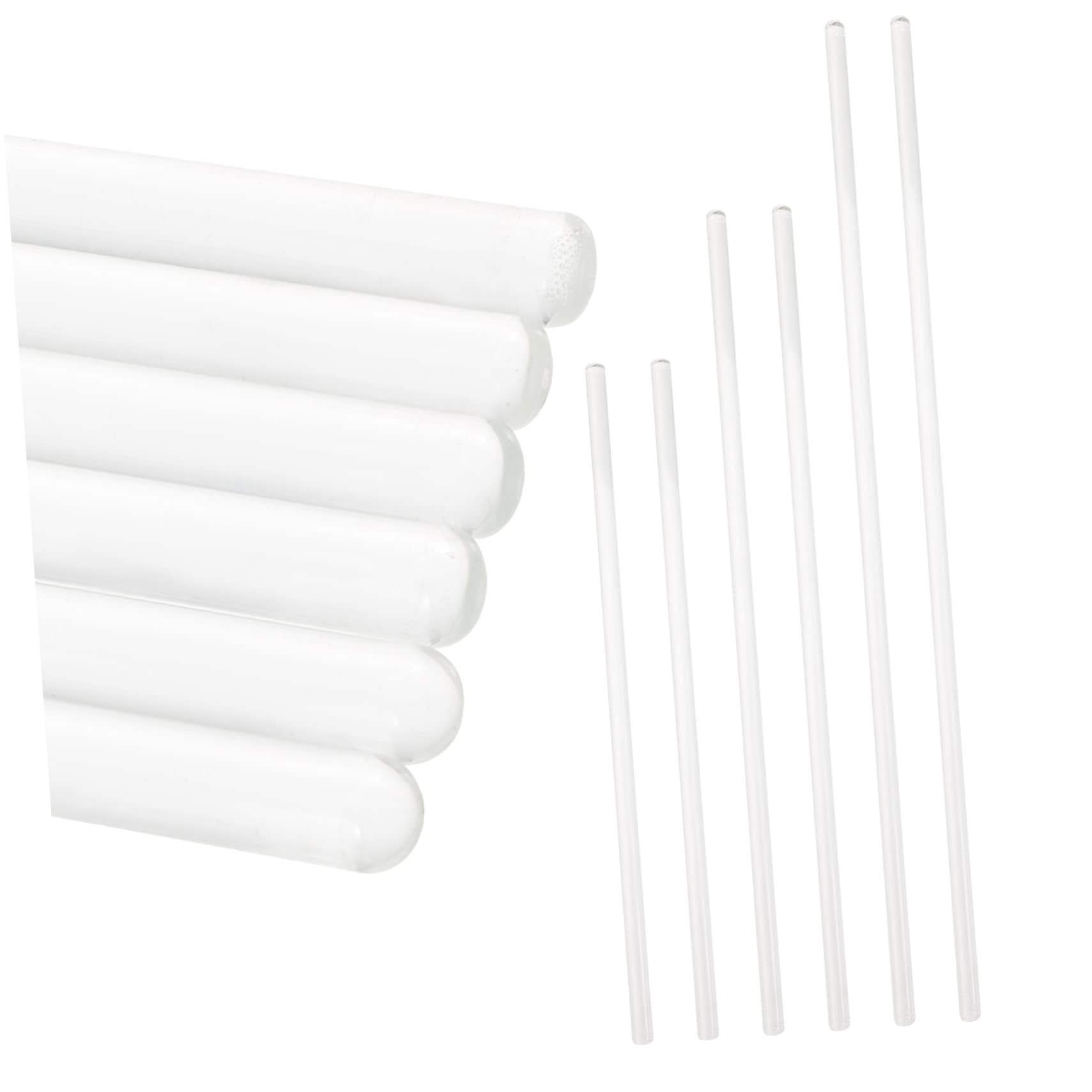 FUNOMOCYA Glass Stir Rods Set of 6 Lab Stir Sticks for Chemicals Resistant to Acid Alkali