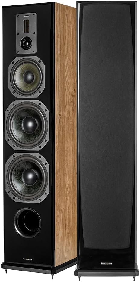 DYNAVOICE Definition DF-8 floorstand speakers. 8" woofers.Natural oak