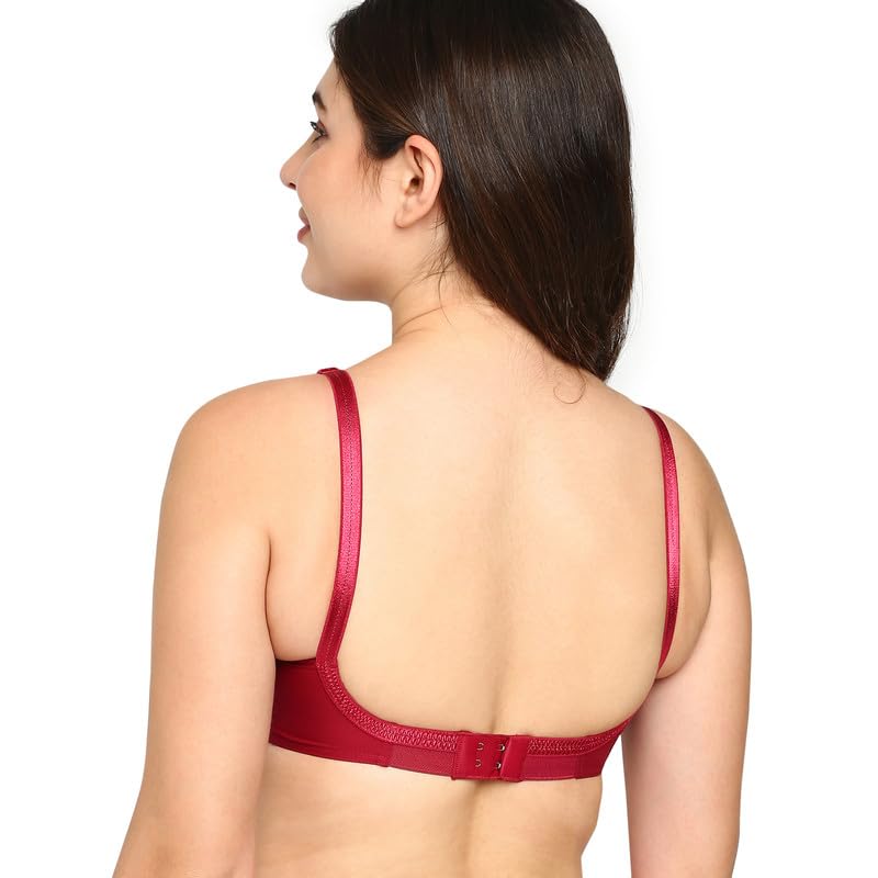 Image of BLOSSOM Priyasajini Women's Full Coverage 100% Woven Cotton Single Layer Round Stitch Non Padded Wirefree Conical Cup Everyday Bra