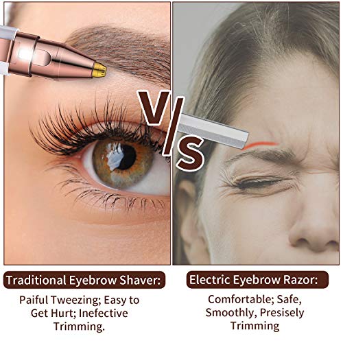 Aufgerüstet Elektrorasierer für Damen mit Licht,Elektrorasierer für Damen mit 2 Entfernungsköpfen geliefert,Augenbrauen Rasierund Gesichtshaarentferner für Gesicht Körper - Image 7