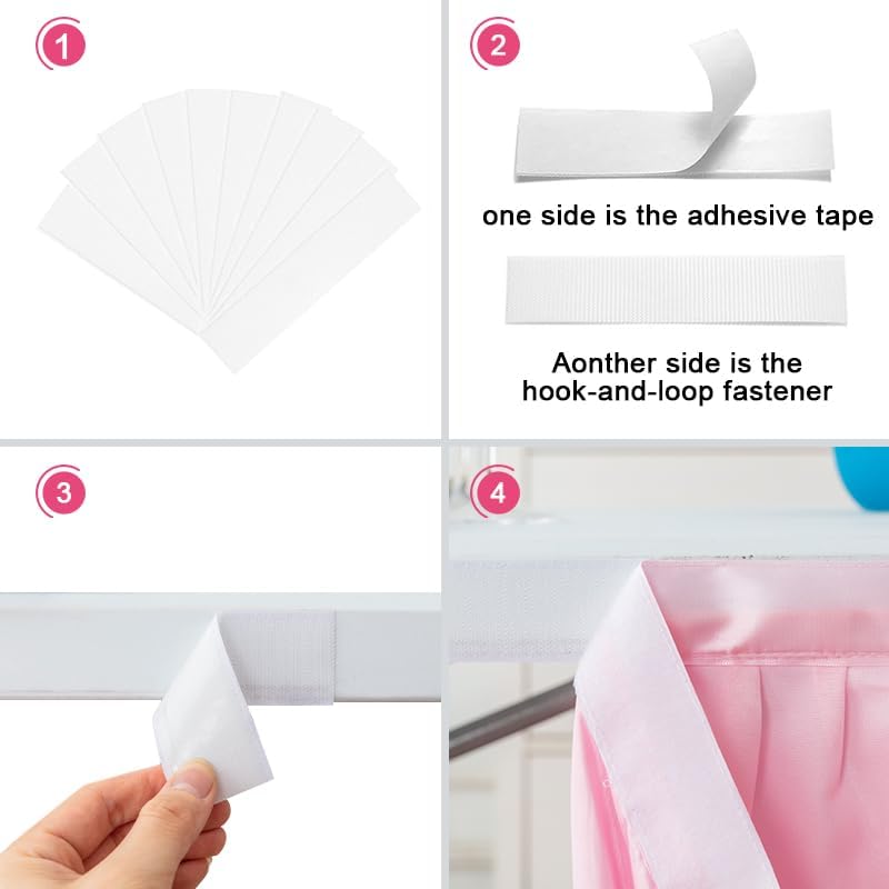 Miniatura 4 de Jevix Falda de mesa (9 pies, arcoíris brillante)