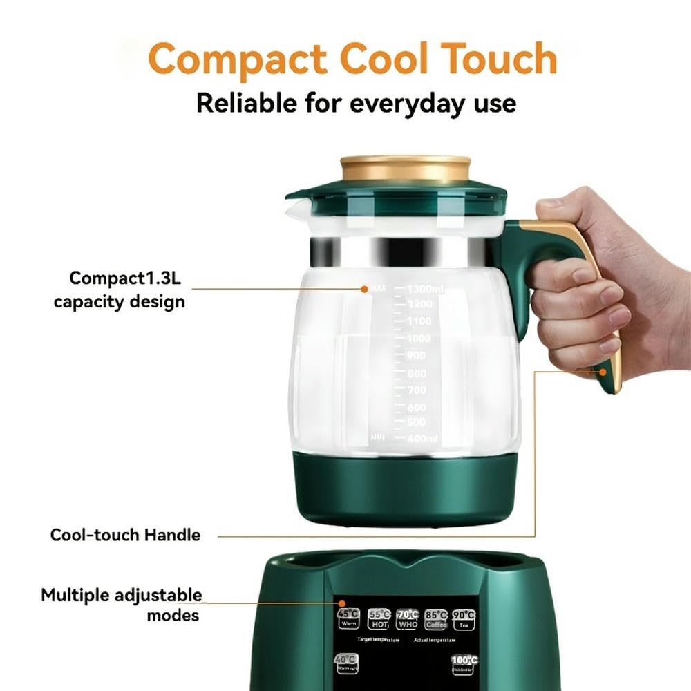 ZBDZSW Bollitore Elettrico Versatile da 50,72 Once con Controllo della Temperatura e spegnimento Automatico - Multiuso per Latte, tè, caffè e Altro