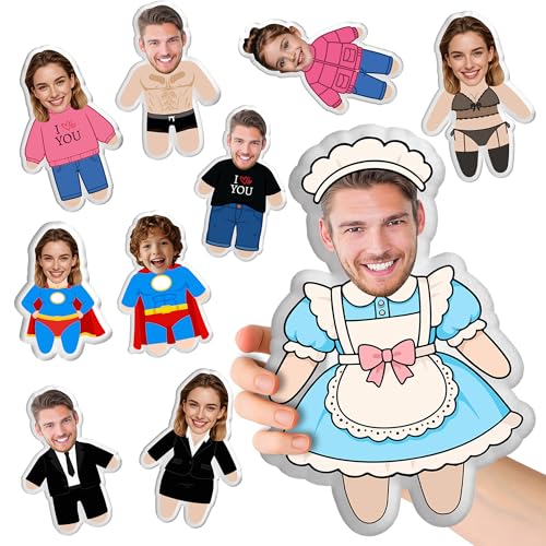 DGJSSK Custom Pillow with Picture, Cute Personalized Photo Plush Cushion, 3D Double-Sided Plush Stuffed Pillow, Customized Funny Gifts for Valentines Gifts for Girlfriend Boyfriend