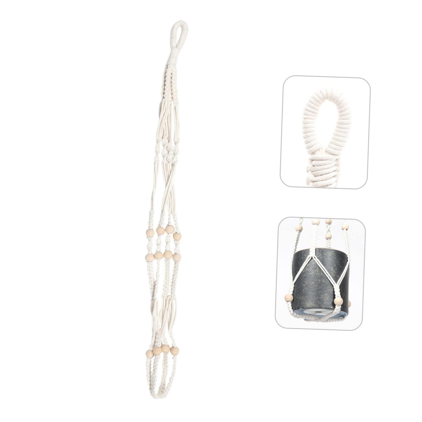 Yardwe Lot De 4 Suspensions Décoratives en Macramé Faites À La Main pour Plantes pour La Maison Et Le Bureau