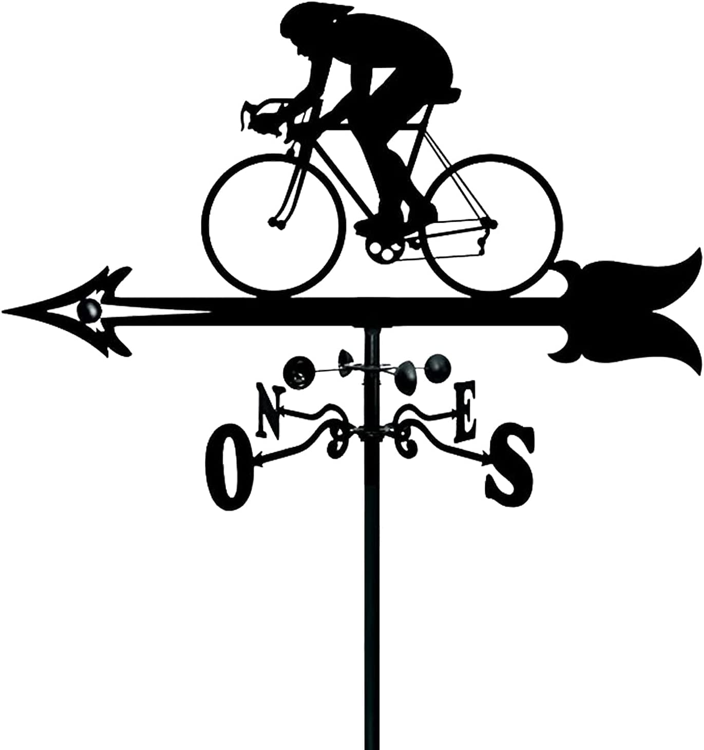 WIQUYBML Weathervane Wind Vane Metal Measutool for Outdoor Garden, Farms/C/35 * 50Cm