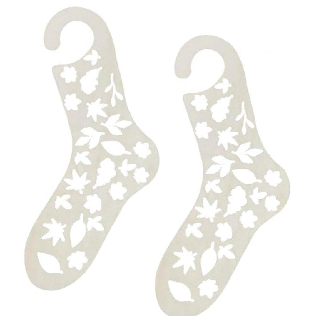 Froiny Sock Blockers 2pcs Wooden Hollow Pattern Template Knitted Socks for Knitting Handmade Knit Sock Form Stocking Stretchers Socks
