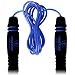 Epitomie PowerSkip Jump Rope with Memory Foam Handles and Weighted Speed Cable - Electric Blue