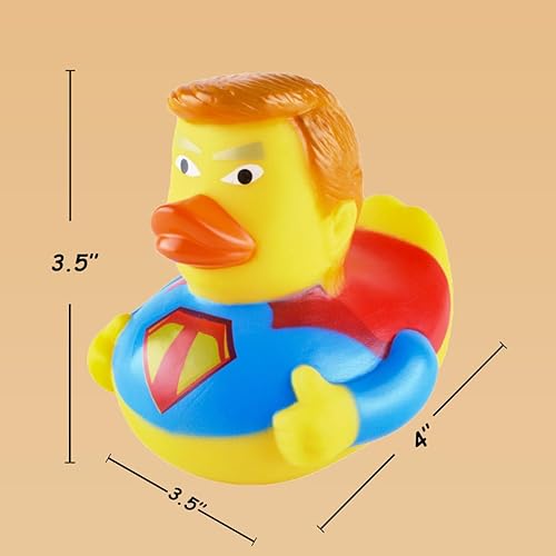 Miniatura 6 de Nuwani Supper Trump - Pato de goma  Juguete de baño para baby showers, cumpleaños, actividades en la piscina  Recuerdo único y decoración de fiestas