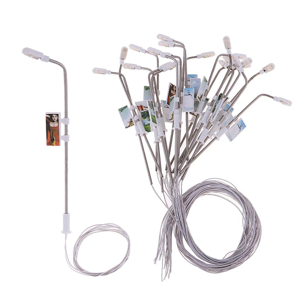Club Bollywood® 20 Pieces Model Miniature Street Lights HO OO Scale LEDs White 1:100|Toys & Hobbies | Model Railroads & Trains |Lamps & Lights|20 Pieces 1:100 HO Scale Miniature Street Lights-image-1