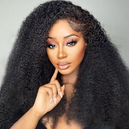CanaryFly Afro Kinky Curly Half Wigs With Drawstring 3 In