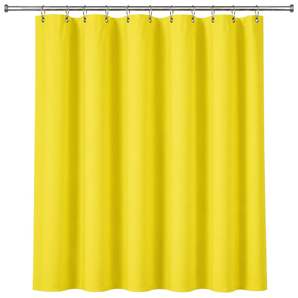 Dependable Industries inc. Essentials Premium 6 Guage EVA Shower Curtain Liner - PVC Free Magnetized Bottom Odorless with Rustproof Grommets (Yellow)