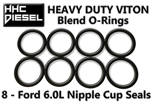 Hhc Diesel ~ Ford 6.0L Indestructible Nipple Cup Master Kit To Rebuild Your Oil Rail With Tool & Ball Tubes(8: Nipples, 8: Seals & Tool) F60L-Nipplekit #TOP3