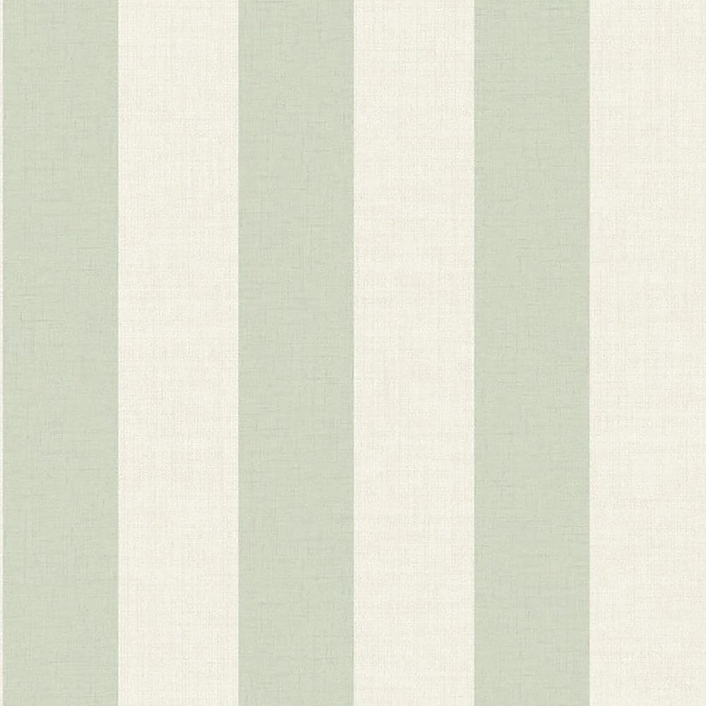 Maison Sage Green Striped Wallpaper - Trendy Stylish Modern Contemporary - Textured Paste The Wall Vinyl