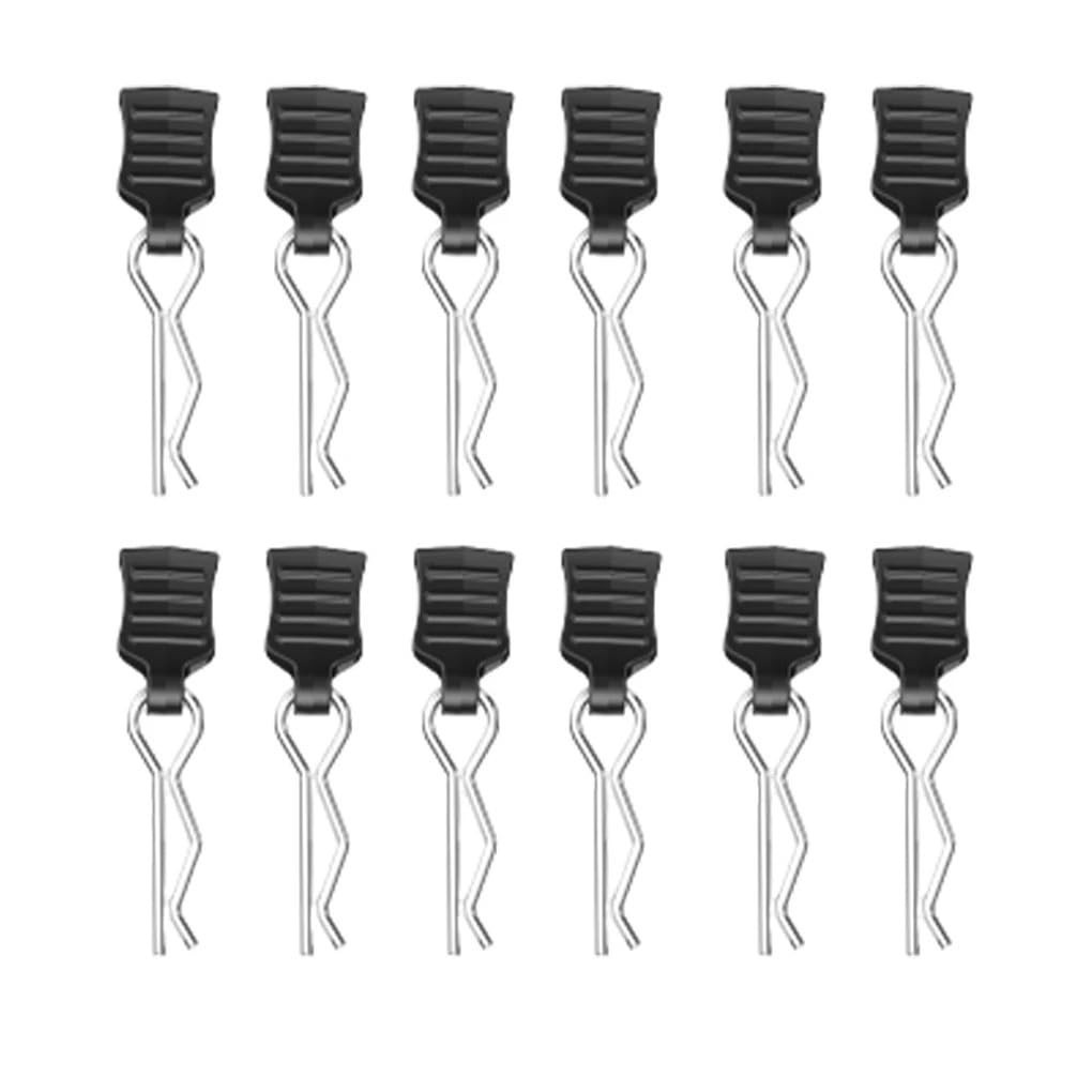 4/12pcs Metal R-Type Car Shell Body Fixed Clips Pin with Tab for Axial SCX10 TRX-4 MJX Hyper Go 1/10 1/14 1/8 RC Car Parts(1 14 12pcs)