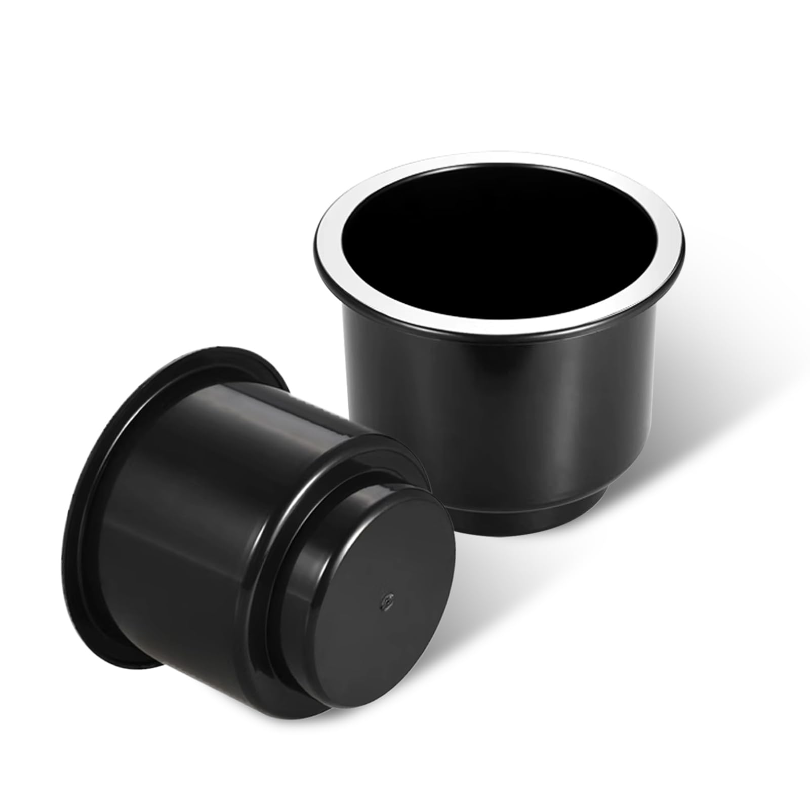 2 PCS Multifunctional Car Recessed Cup Holder, 4.33" x 3.62" x 3.34" Automotive ABS Plastic Water Cup Drink Holder, Fits Most Cars, Trucks, Boats, RVs, Golf Carts (Black)