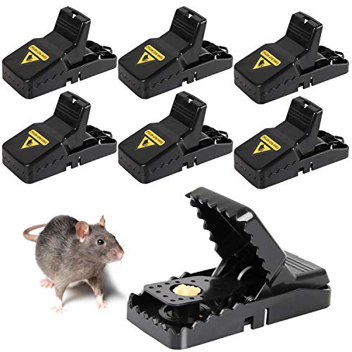 MEIXI 6 Pezzi Trappola per Topi, Ratto, Riutilizzabile, in plastica, Resistenti e Facile da Pulire per Uso Interno ed Esterno (Modello 1)