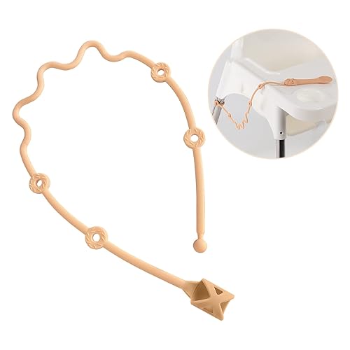 Miniatura 2 de Cucharas para Bebés Autoalimentación 6 Meses Correa de Silicona para Sujetar Chupetes Utensilios para Niños Pequeños Accesorios para Silla