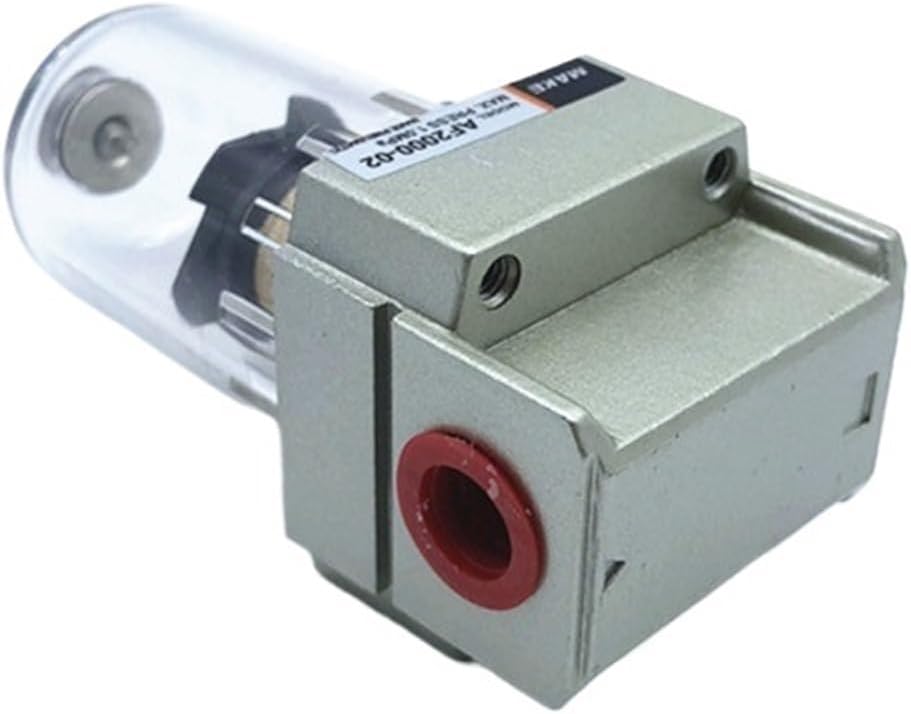 AF2000-02 1/4" Compressed Air Compressor in Line Moisture Water Filter Trap W Pneumatic PC Fittings SM20 PM20(AF2000-02-SM20PM20)