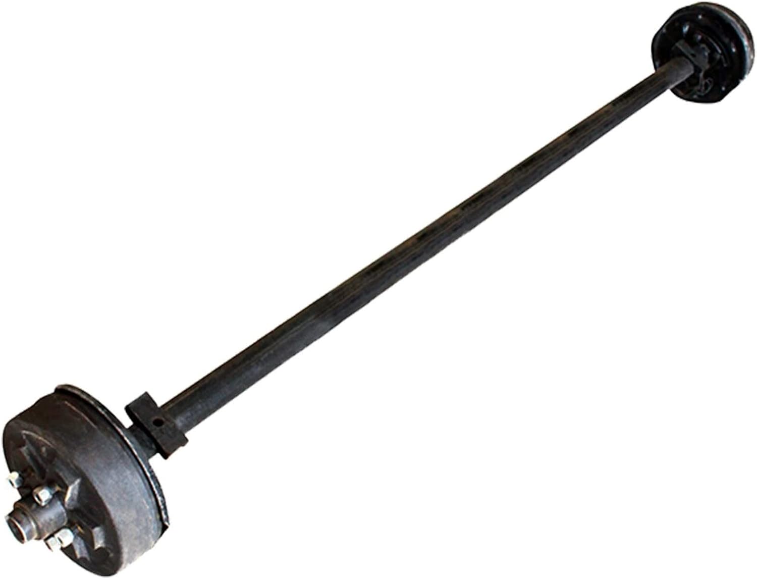 TK 3.5k-3500 Pound Capacity Trailer Electric Brake Axle - 5 on 5 Bolt Pattern - Straight (Assembled Brake Axle, 95" Hubface-80 Spring Center(6'10Frame))