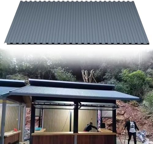 Customizable Metal Roofing Panels 3ft x 4-10ft, Insulated Tin Roof Ceiling Panels, Durable Polycarbonate All-Weather Cladding for Sheds, Pergolas, and Buildings