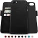 Dreem iPhone 7-8 Wallet Case, Magnetic Detachable Slim-Case, Fibonacci Luxury Vegan Leather, RFID Protection - Black