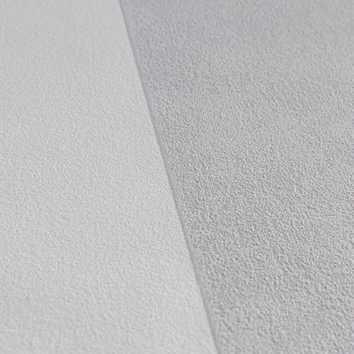 A.S. Création Vliestapete Memory Tapete mit Blockstreifen 10,05 m x 0,53 m creme grau weiß Made in Germany 329902 32990-2