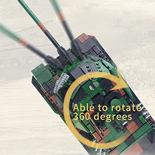 bnwent Panzer-Bausatz - 1:30 Military Series Schwerer Panzer DIY Bausteine Spielzeug Modellbausatz, Geschenke für Kinder… – Bild 5