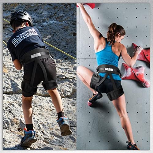 MALOROY Adjustable Thickness Climbing Harness Wider Half Body Harnesses for Caving Rock Climbing Fire Rescuing Rappelling Tree Protect Waist Safety Belts