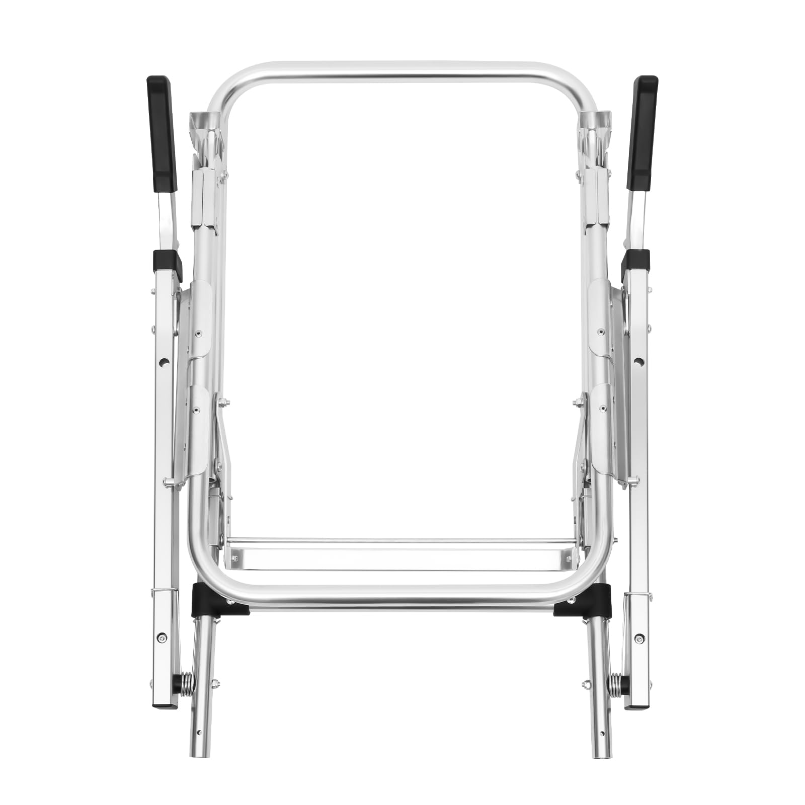 WooDerson EMS - Silla de ruedas plegable de aleación de aluminio, con capacidad de carga de 159 kg, portátil, con 2 ruedas de goma, color naranja