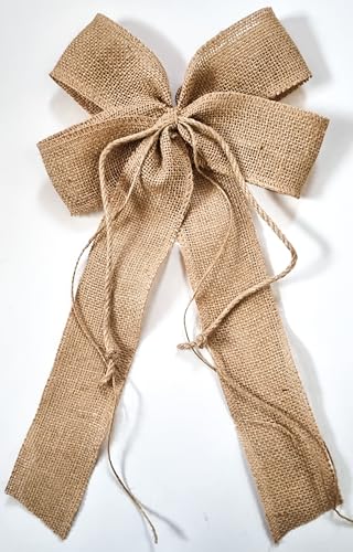 CaPiSo Handarbeit 20x40cm Große Jute-Doppelschleife ohne Basteln...