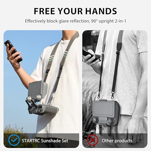 startrc mini 4 pro mini 3 sun hoodlanyard for dji rc 2 and rc controllerupgraded 3-in-1 sunshade screen protector for dji mini 4 promini 3neomini 3 proair 3mavic 3 pro accessories