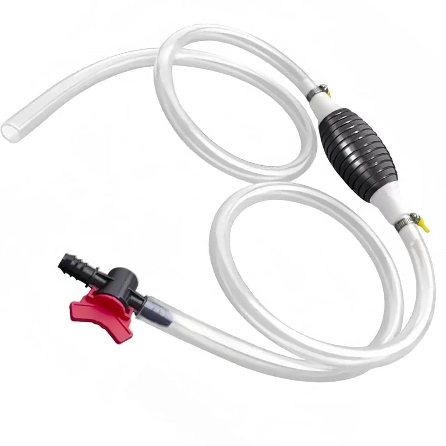 Manual Oil Pump with 6.5 Feet PVC Pipe - Hand Operated Liquid Transfer Pump Kit with One-Way Valve, Shut-Off Clip and Hose Clamps-picture-30