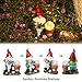Ovewios Garden Gnome Statue, Resin Pots with Crack Ball Gnome Figurine with Solar Lights for Porch Patio Yard Outdoor Decor