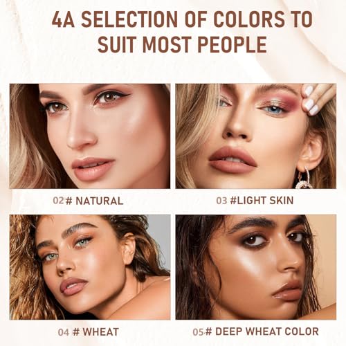 2Pcs Long-Lasting Concealer Foundation Stick, Face Foundation Contour Stick,Creamy Full Coverage, Hydrating Olive & Camellia Formula for Dark Circles & Blemishes (4# WHEAT) - Image 3