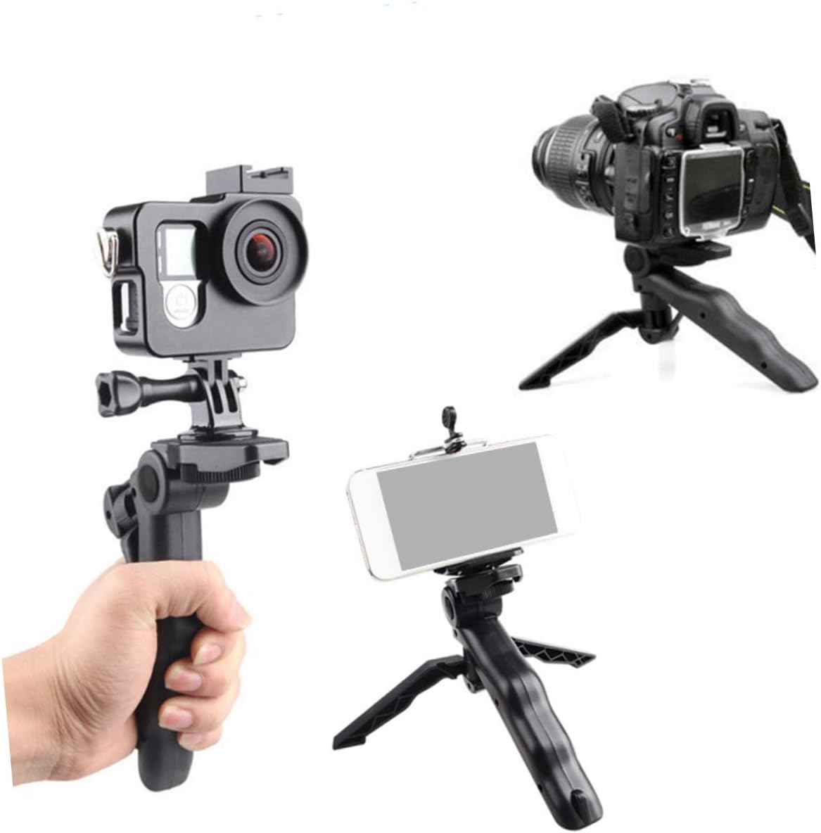 Lightweight Durable Handheld Tripod Small Camera Stand for Cell Phone Live Streaming Tripod