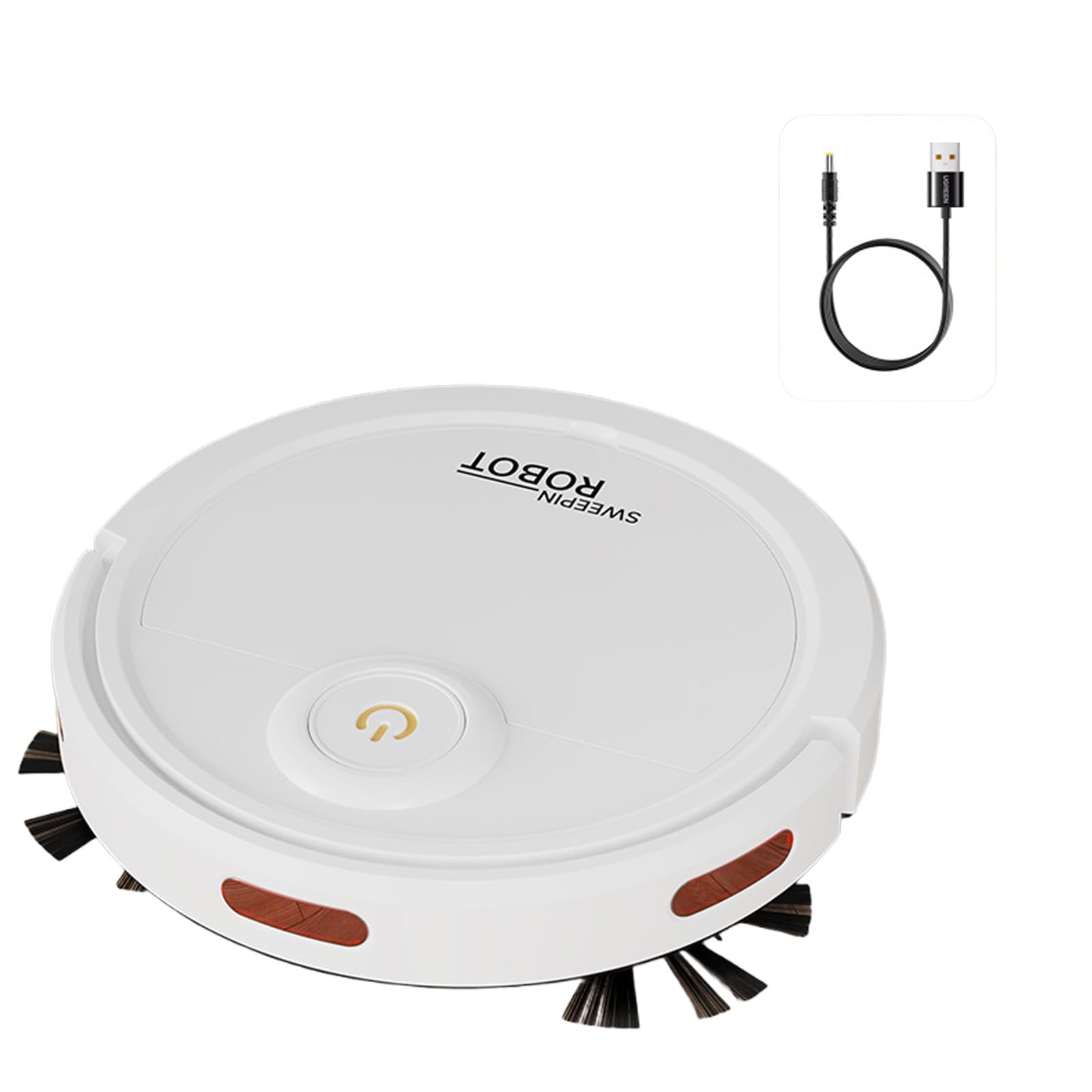Buxuaaaa Robot Vacuum Cleaners with 1200mAh Battery Mop and Vacuum Powerful Suction ABS Texture Low Noise Operations Mop Cleaners Robot