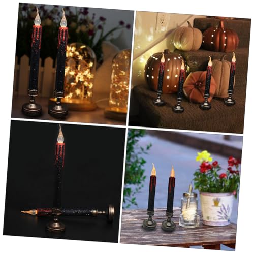 Velas sin Llama Eléctricas de Halloween Lámpara de Vela de Escritorio Interior 6