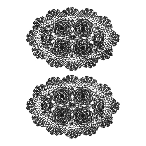 Napperons en coton anti-rayures noirs pour protéger la table de repas
