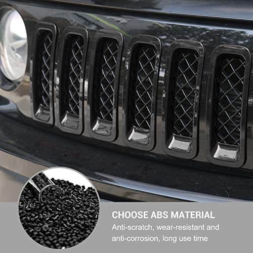 Image of 7PCS Front Grill Inserts Grille Cover Trim for Jeep Patriot 2011-2016 (Black)