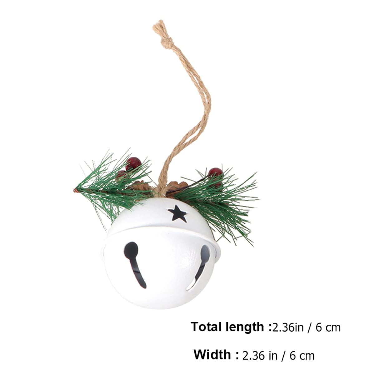 PRETYZOOM 2Pcs Iron Bell Christmas Tree Ornaments Unique Jewelry Accessories for Holiday Decor for Hanging Trees Doors More Present for Friends and Family