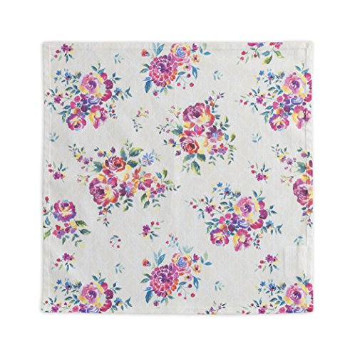 Maison D' Hermine Napkin 100% Cotton 20Inch X 20Inch Decorative Washable Cloth Napkins Table Napkin, Dining, Kitchen, Parties & Camping, Rose Garden - Spring/Summer (Set Of 4) #TOP3