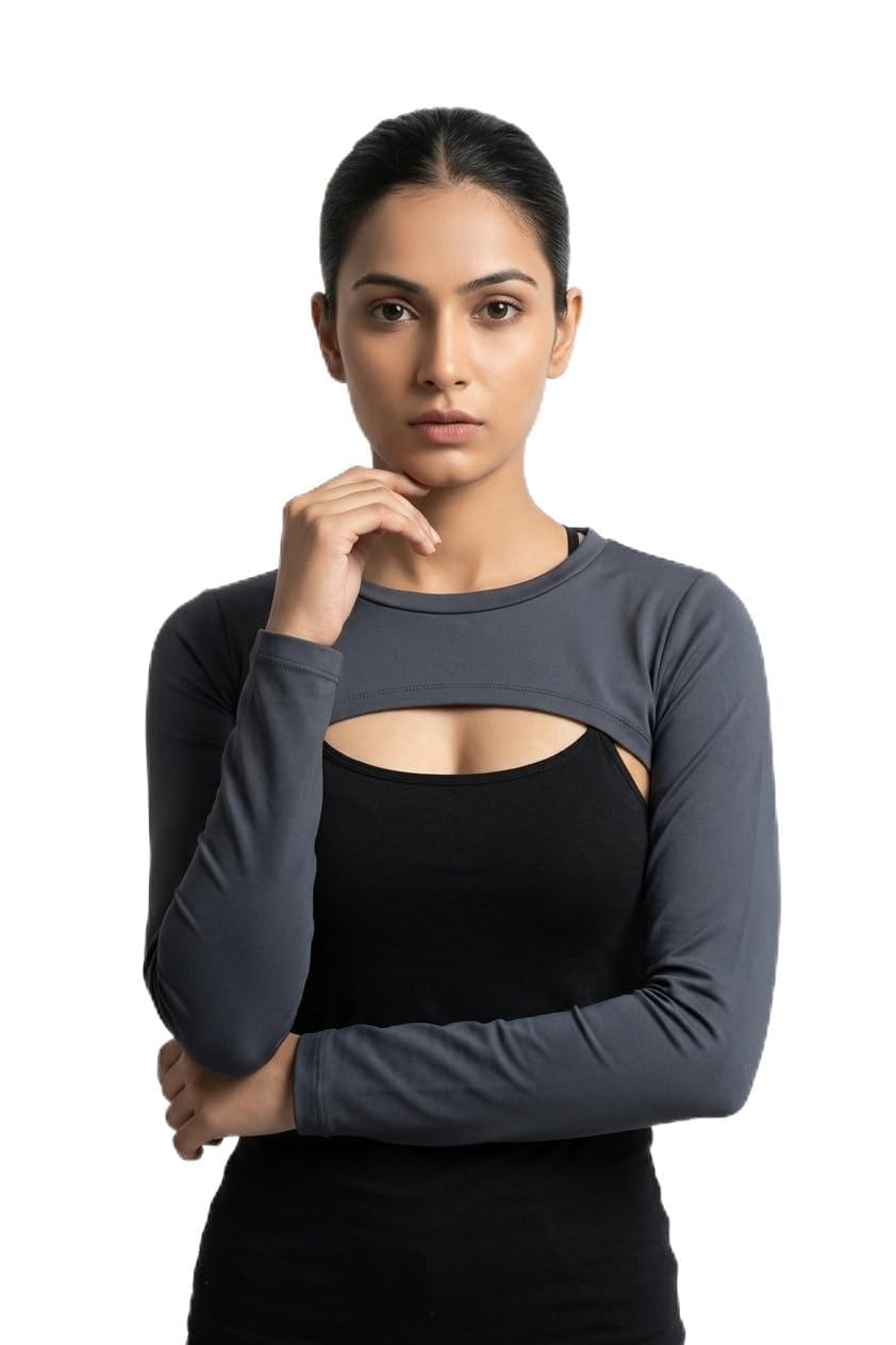Women's Crop Top | Flex Flow Active Bust Cut Crop Top | Slim Fit Stretch Workout Top | Breathable Lightweight Gym Yoga Training & Casual Wear for Women-image-34