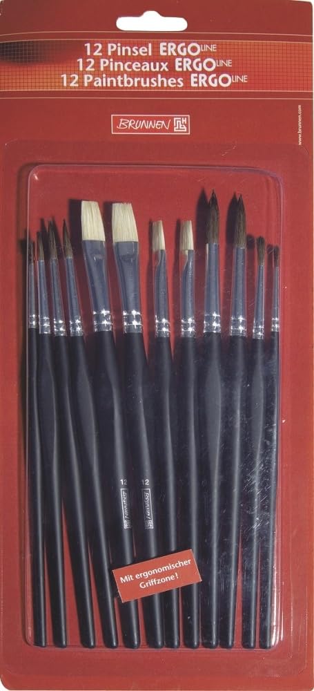 Brunnen 104893001 Paint Brush Set 2 Brushes per Size 2/4 / 6/10