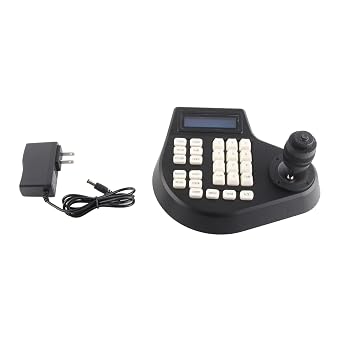 Hilitand PTZ Camera Controller with 4D Joystick and LCD Display for Analog CCTV PTZ Dome Cameras RS485 Based, Wide Application US Plug