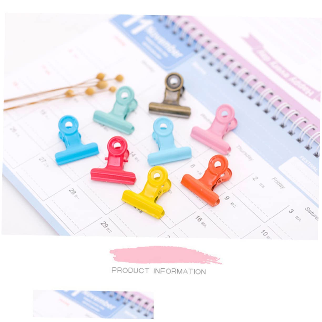 Lurrose 120stücke Metallrundclip Bunte Binder Clips Für Büro Und Schule Stabile Papierhalter Für Dokumente Und Notizen Für Organisation Und Präsentation